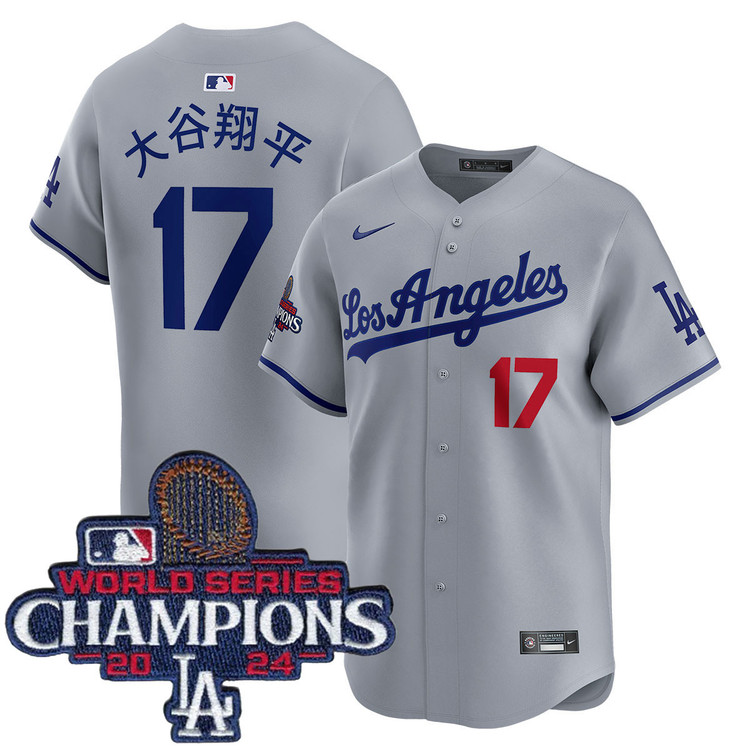 り*ー様 Dodgers Ohtani ユニフォーム　Lサイズ Shohei Ohtani Kanji Los Angeles Dodgers Road Limited World Series