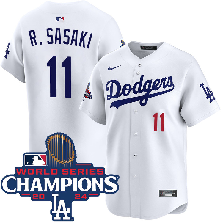 Roki Sasaki Los Angeles Dodgers Home Limited World Series