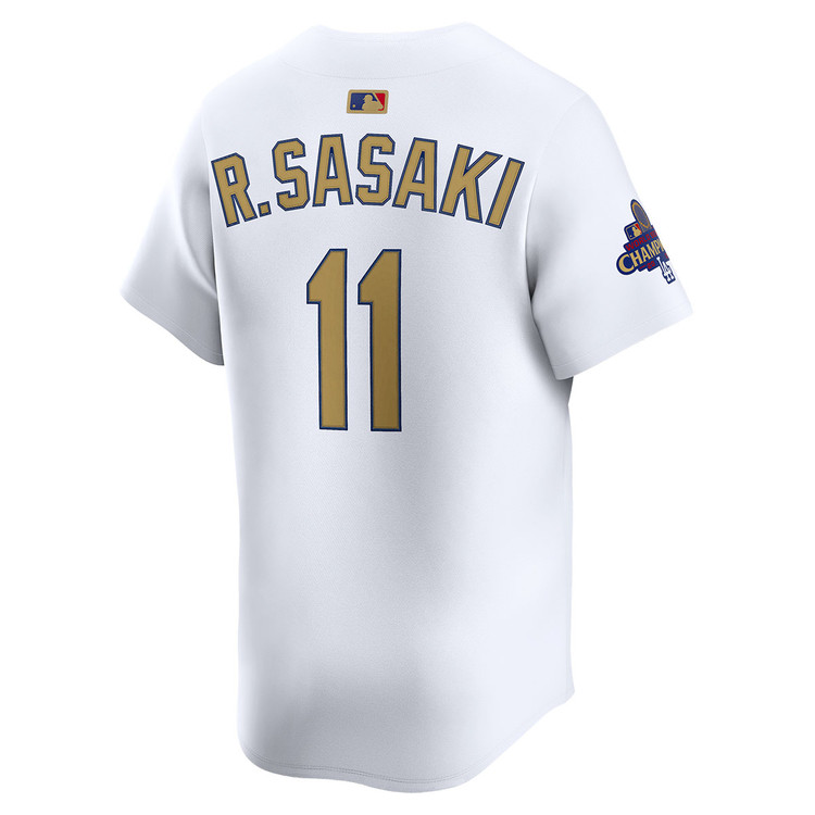 Roki Sasaki Los Angeles Dodgers Home World Series Champions Gold
