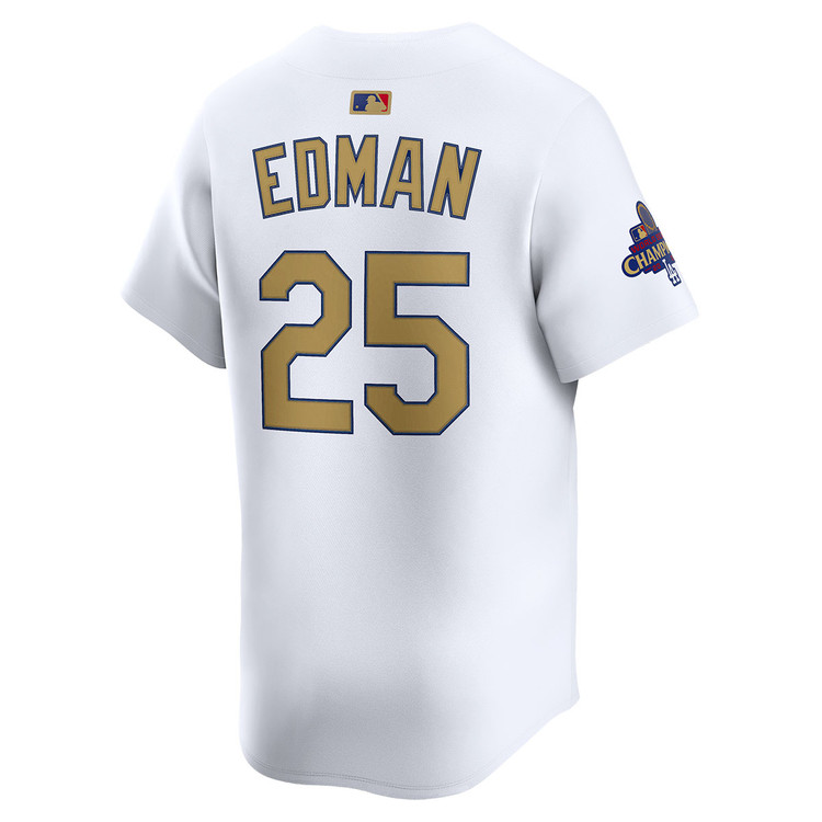 Tommy Edman Los Angeles Dodgers Home World Series Champions Gold