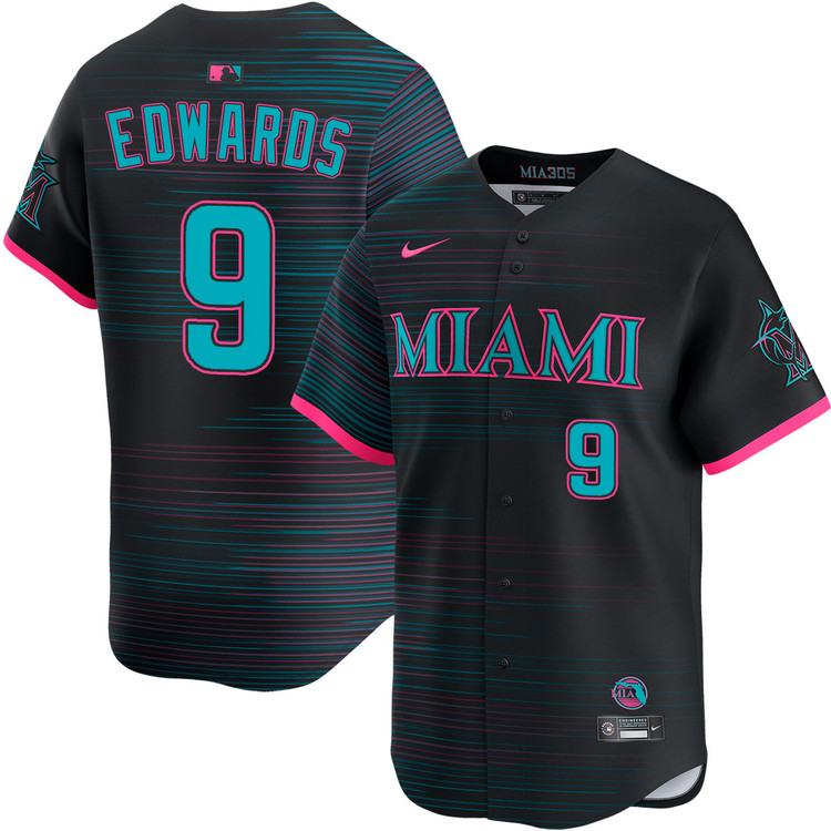 生まれのブランドで Xavier Edwards Miami Marlins City Connect 2.0 Limited Jersey ウェア