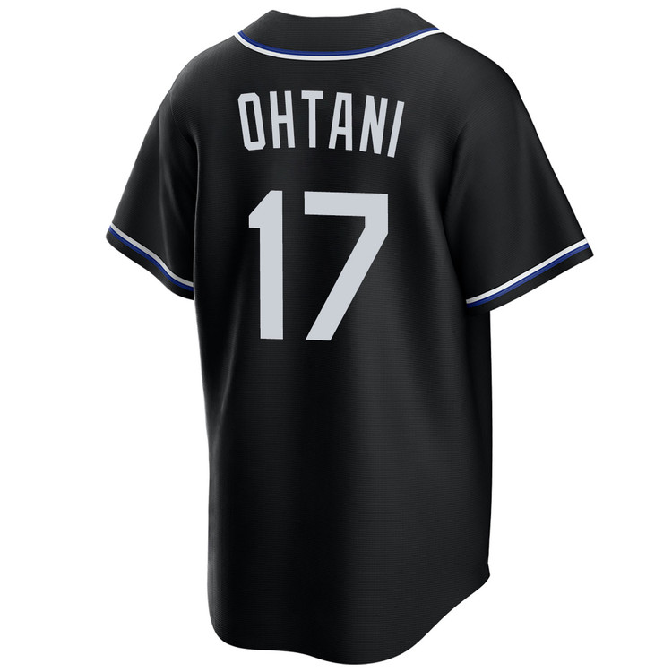 Shohei Ohtani Los Angeles Dodgers Black Lights Out Jersey by NIKE