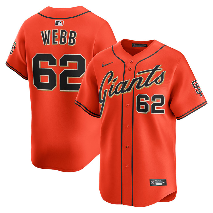Logan Webb San Francisco Giants Alternate Orange Limited Jersey by