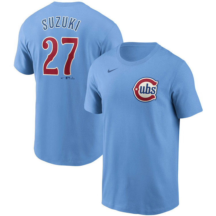 Seiya Suzuki Chicago Cubs Alternate Blues Youth T-Shirt by NIKE