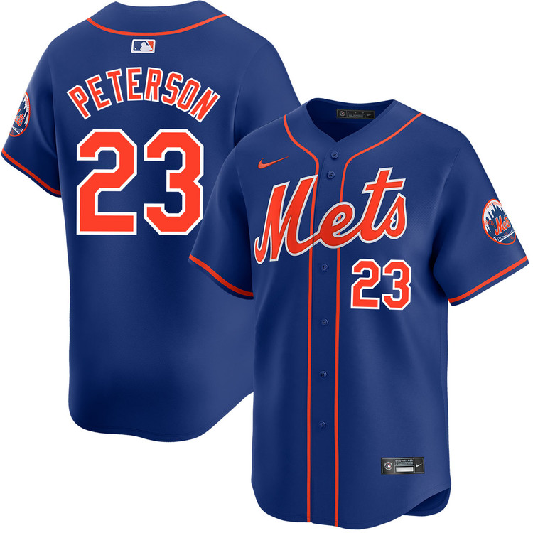 David Peterson New York Mets Alternate Royal Limited Jersey by