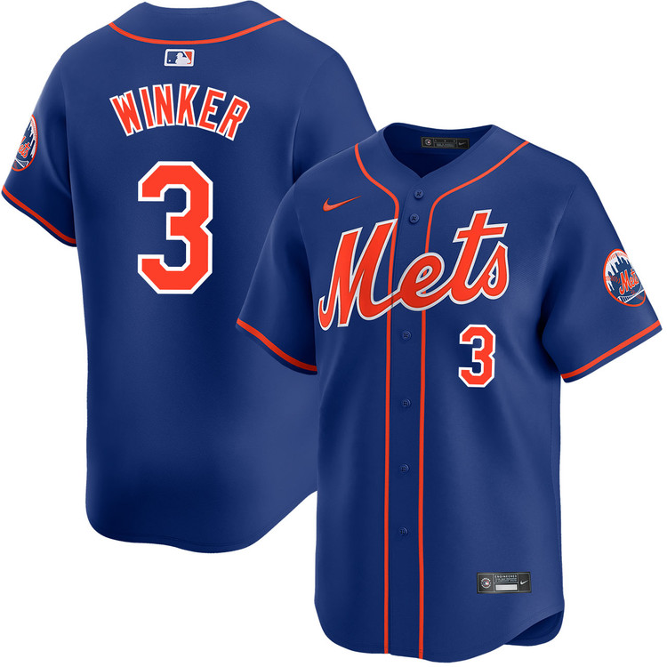 Jesse Winker New York Mets Alternate Royal Limited Jersey by