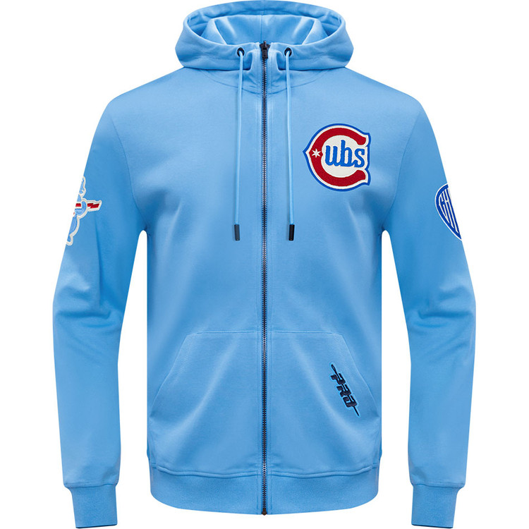 Chicago Cubs Classic Chenille Double Knit Full-Zip Blues Alternate