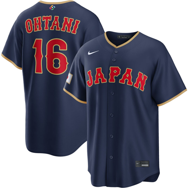 OHTANI 16 日本代表 ユニフォーム 2026 Shohei Ohtani Team Japan 2026 World Baseball Classic Road Stadium
