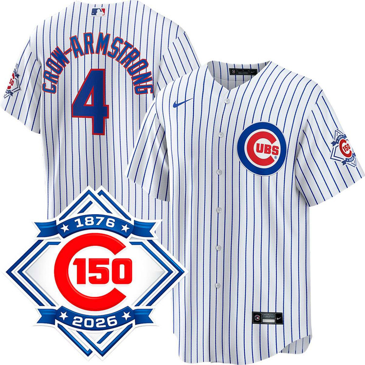 シカゴ・カブス クロウ・アームストロング ジャージ (球団創設150周年モデル) Pete Crow-Armstrong Chicago Cubs Home 150th Anniversary Jersey by