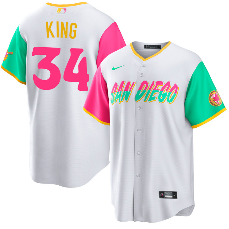 nike マーリンズ　ユニフォーム MLB 正規品　XXL シティコネクト Michael King San Diego Padres City Connect Jersey by NIKE
