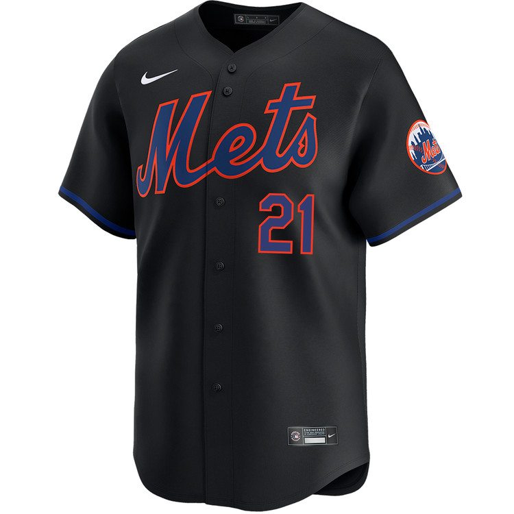 Jonah Tong New York Mets Alternate Black Limited Jersey by NIKE