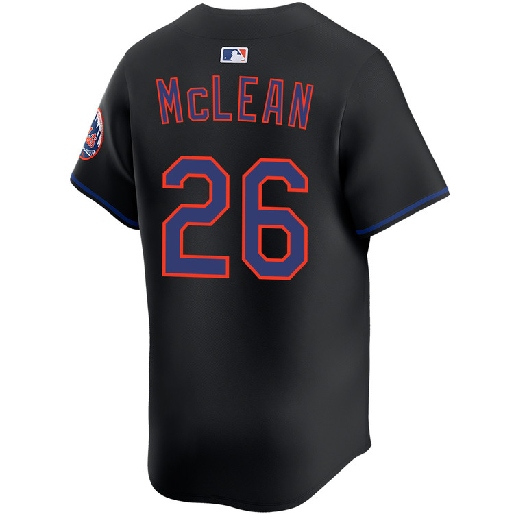 Nolan McLean New York Mets Alternate Black Limited Jersey by NIKE