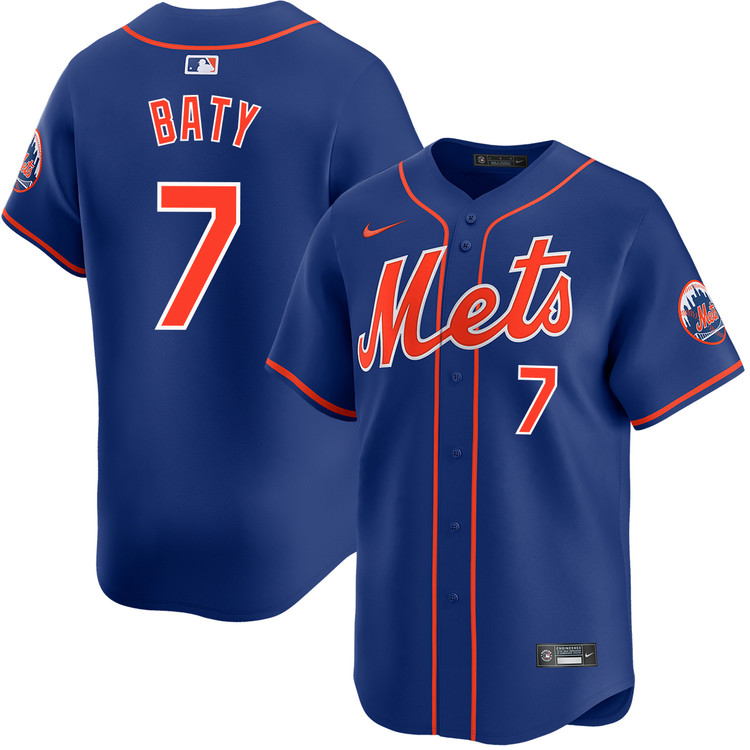 Brett Baty New York Mets Alternate Royal Limited Jersey by NIKE
