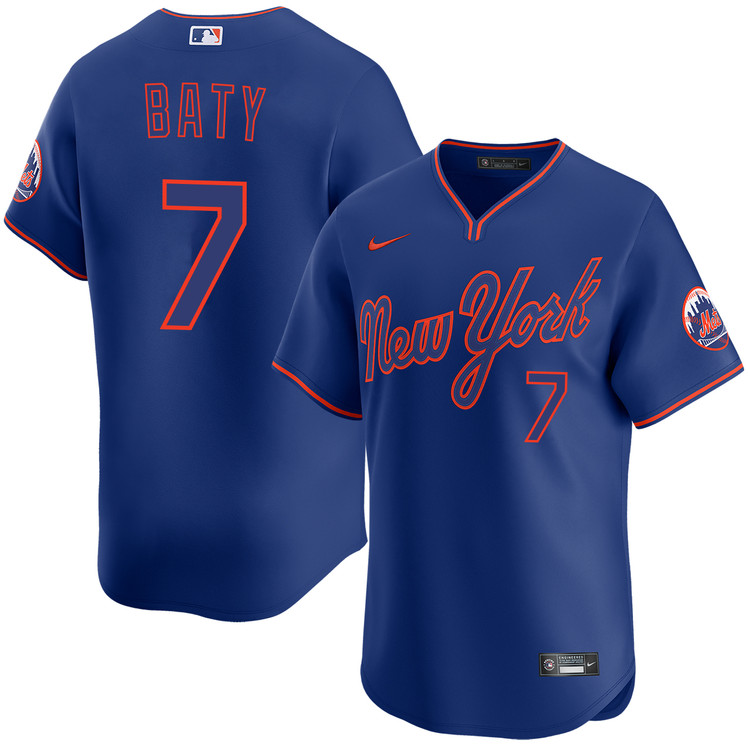 Brett Baty New York Mets Alternate Royal Pullover Limited Jersey