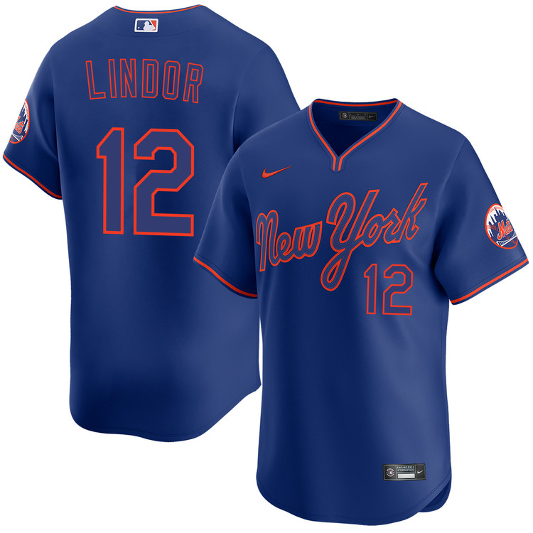 Francisco Lindor New York Mets Alternate Royal Pullover Limited