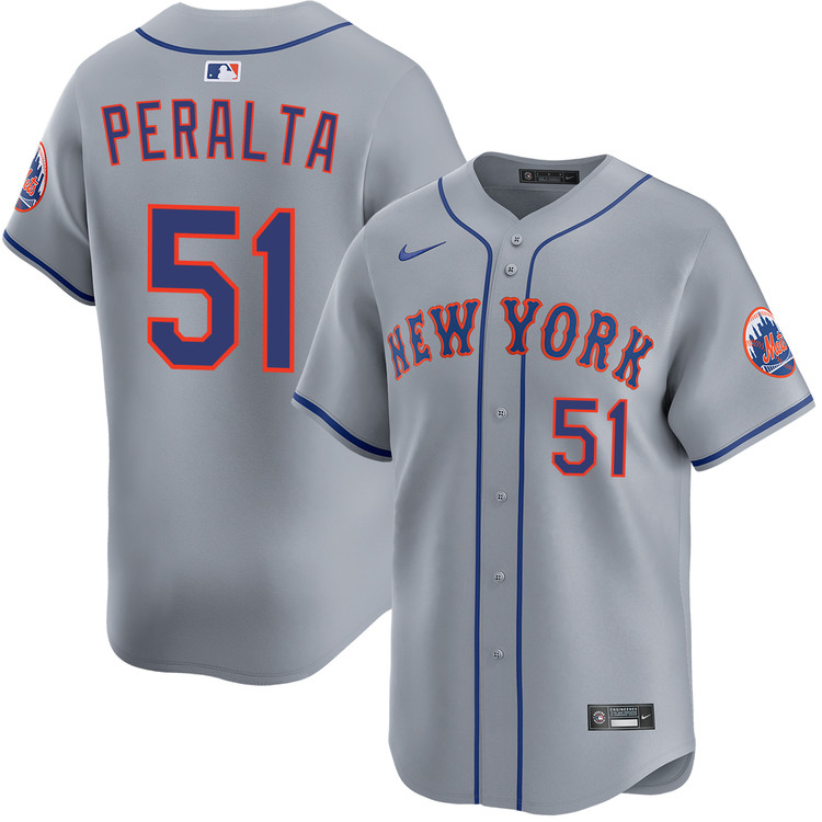 Freddy Peralta New York Mets Road Gray Limited Jersey by NIKE