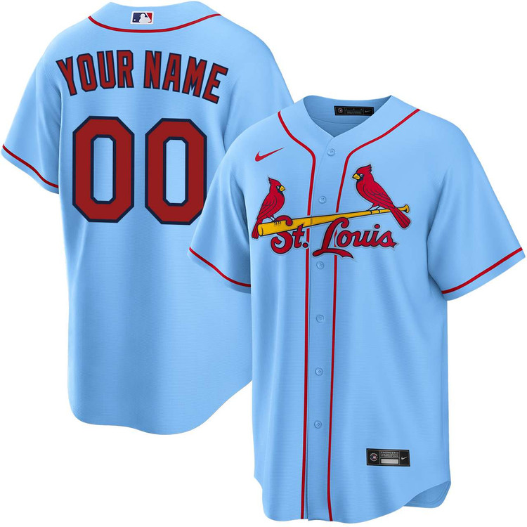 ナイキ　野球　セントルイスカージナルス St. Louis Cardinals Personalized Alternate Light Blue Jersey by