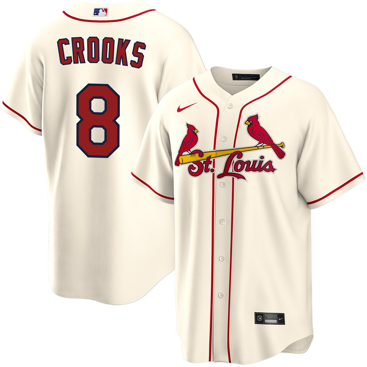 Jimmy Crooks St. Louis Cardinals Alternate Cream Jersey by NIKE