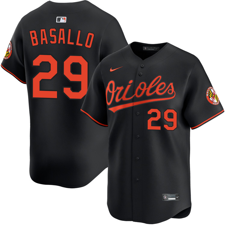 Samuel Basallo Baltimore Orioles Alternate Black Limited Jersey by