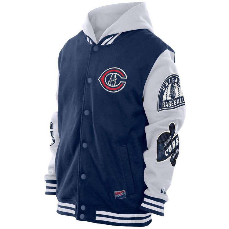 Chicago Cubs 1926 Hooded Snapfront Jacket by New Era Apparel