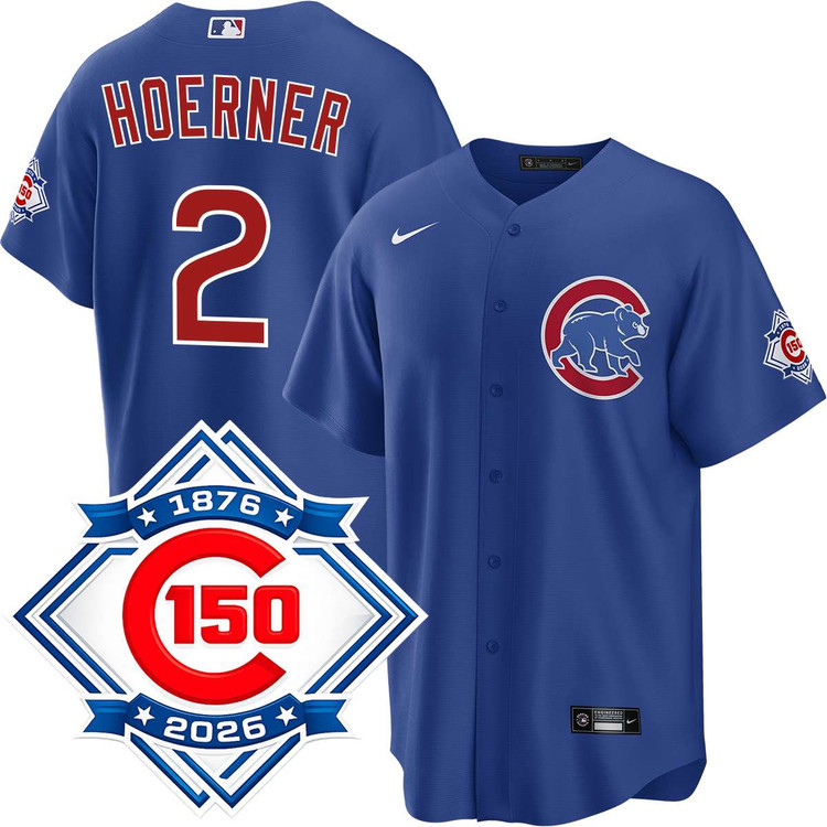 Nico Hoerner Chicago Cubs Youth Alternate 150th Anniversary Jersey