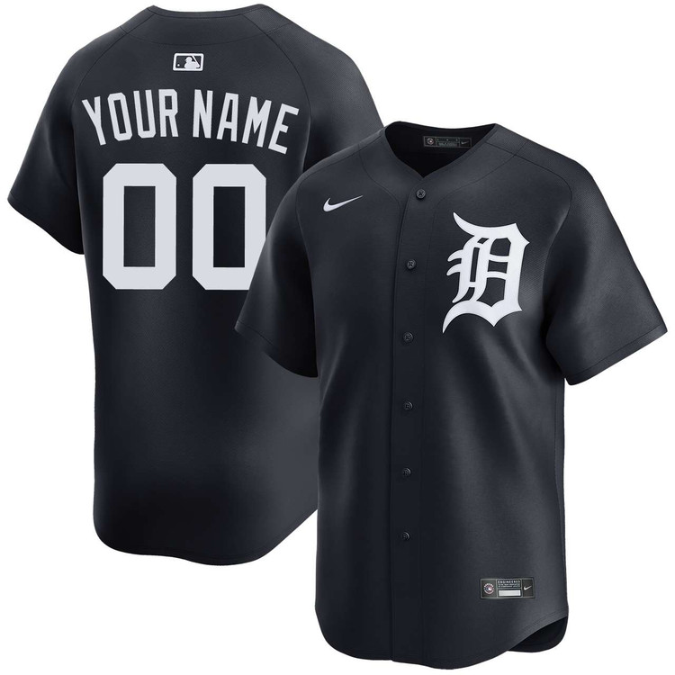 MLB “ Detroit Tigers “ Jersey ベースボールシャツ Detroit Tigers Personalized Alternate Navy Limited Jersey by NIKE