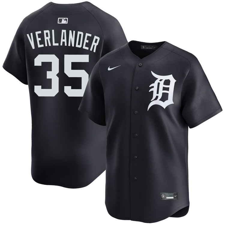 Justin Verlander Detroit Tigers Alternate Navy Limited Jersey by