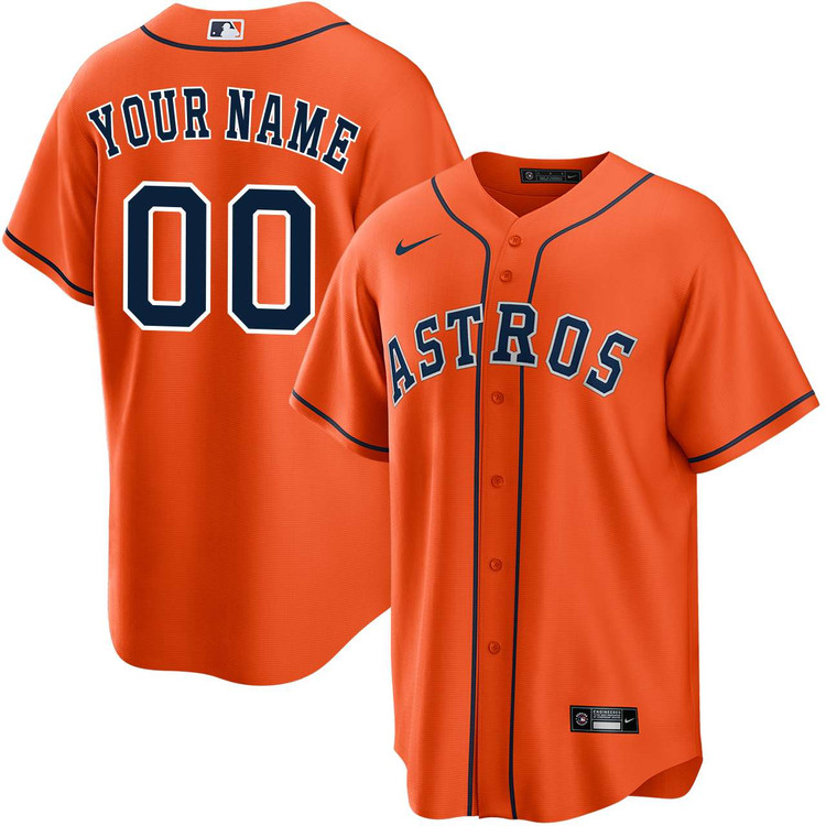 Houston Astros Personalized Alternate Orange Jersey by NIKE