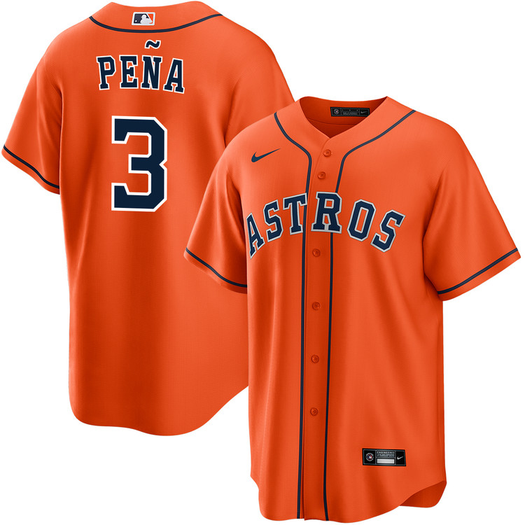 Jeremy Peña Houston Astros Alternate Orange Jersey by NIKE