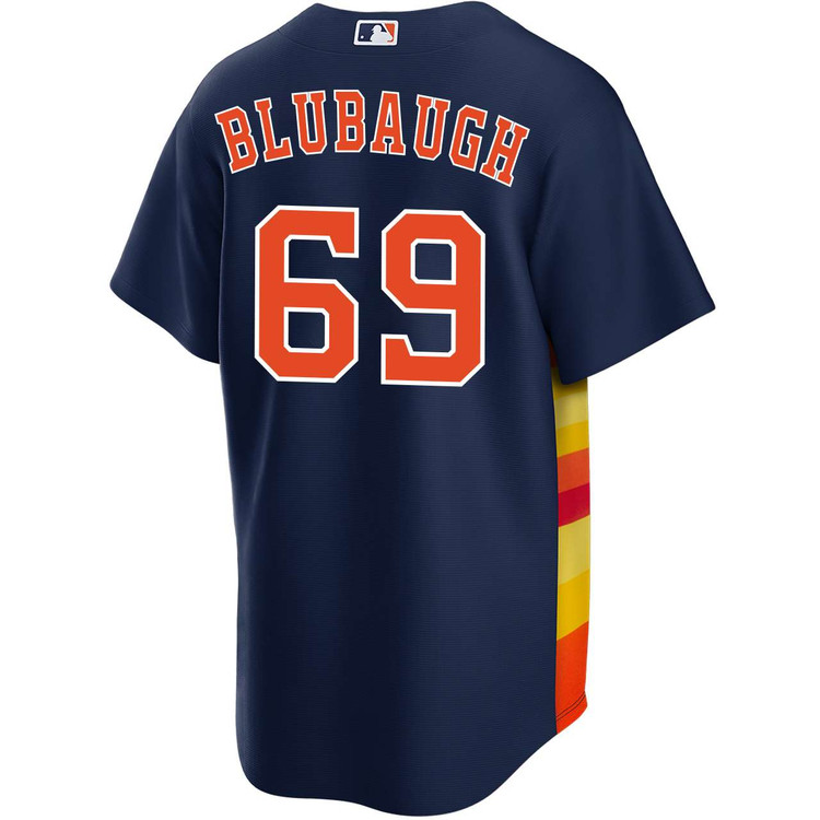AJ Blubaugh Houston Astros Alternate Navy Jersey by NIKE
