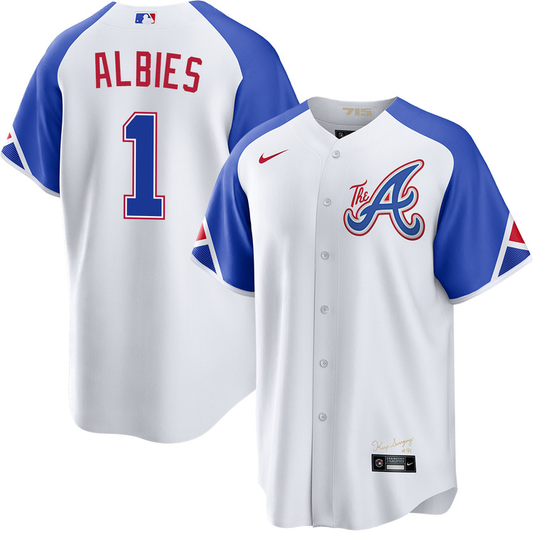 メジャーリーグセットです。 Ozzie Albies Atlanta Braves City Connect Jersey by NIKE