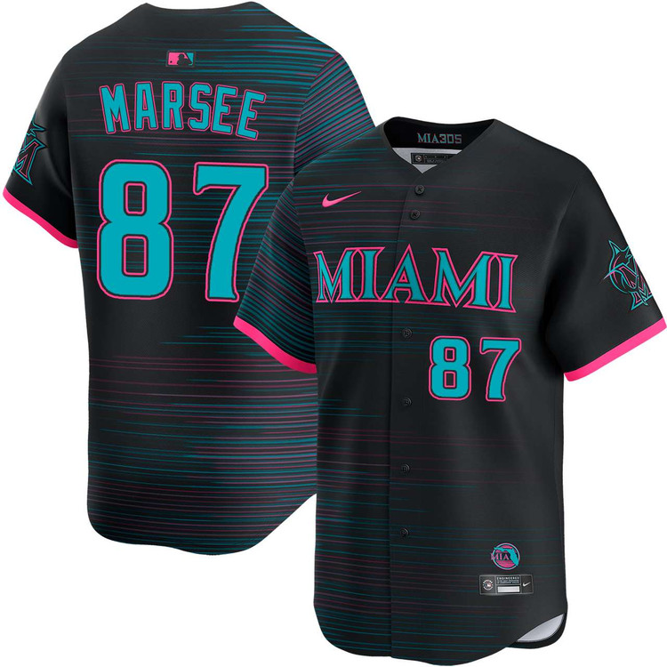 Jakob Marsee Miami Marlins City Connect Limited Jersey by NIKE