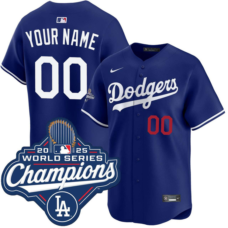 Los Angeles Dodgers Personalized Alternate Royal World Series