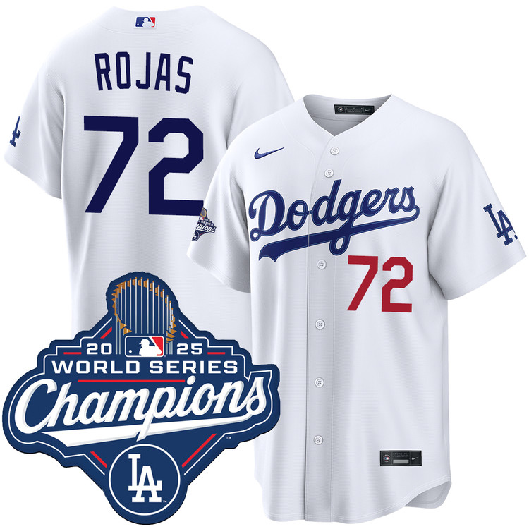 Miguel Rojas Los Angeles Dodgers Home World Series Champions