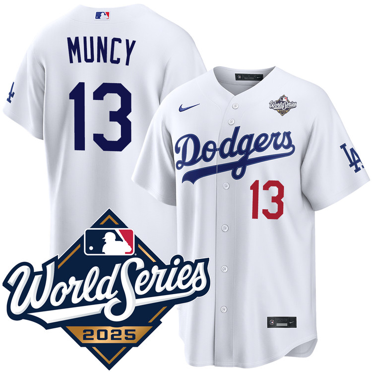 Max Muncy Los Angeles Dodgers Home World Series Stadium Jersey by