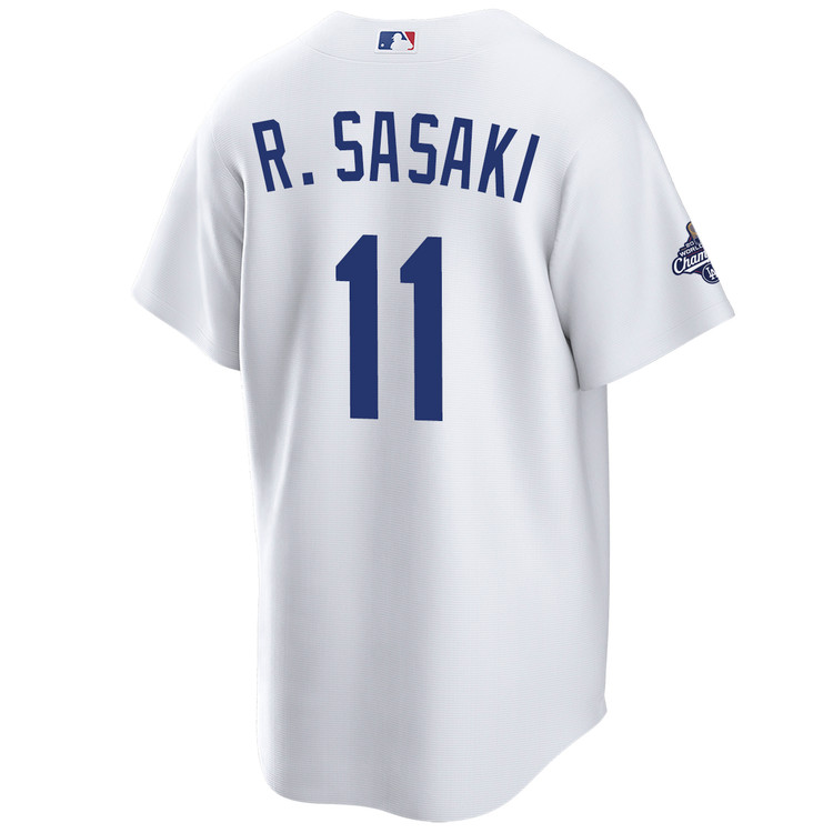 Roki Sasaki Los Angeles Dodgers Home World Series Champions Jersey
