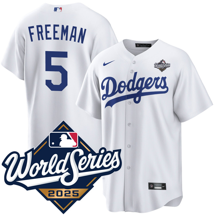 【現地公式店購入】 Nike Dodgers FREEMANユニフォームLサイズ Freddie Freeman Los Angeles Dodgers Home World Series Jersey by