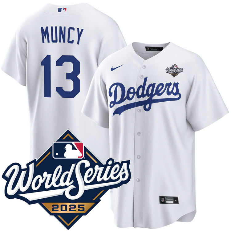 Max Muncy Los Angeles Dodgers Home World Series Jersey by NIKE