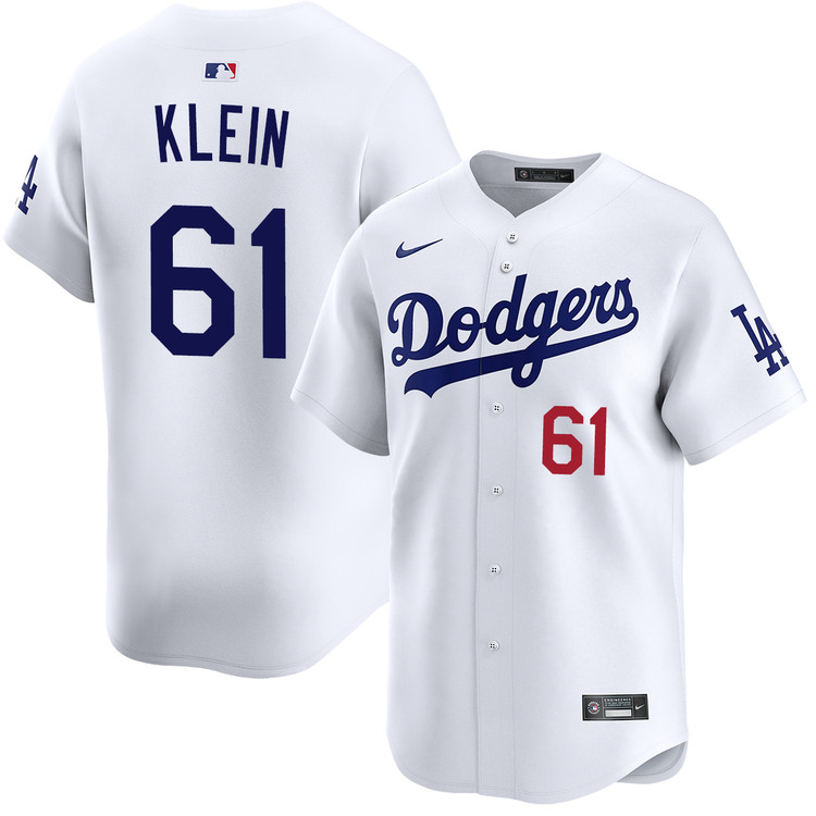 Will Klein Los Angeles Dodgers Home Limited Jersey by NIKE