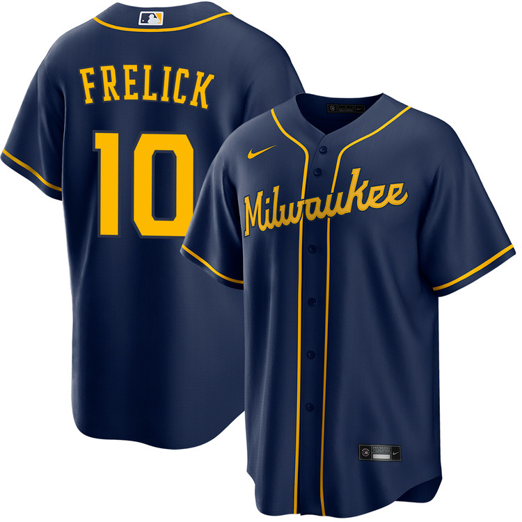 Sal Frelick Milwaukee Brewers Alternate Navy Jersey by NIKE