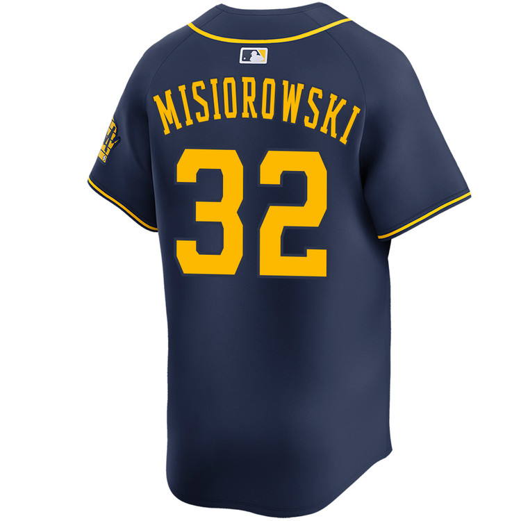 ミジオロウスキー ユニフォーム Mサイズ Milwaukee Brewers Jacob Misiorowski Milwaukee Brewers Alternate Navy Limited Jersey