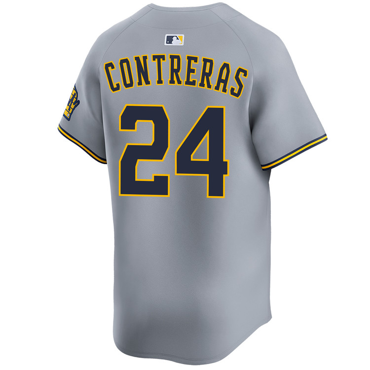 William Contreras Milwaukee Brewers Road Limited Jersey by NIKE
