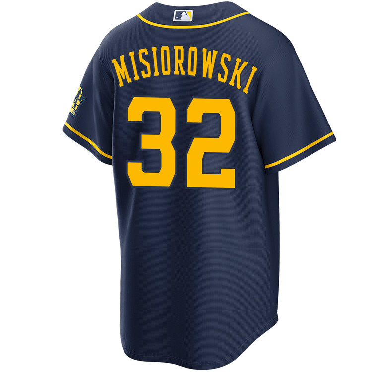 Jacob Misiorowski Milwaukee Brewers Alternate Navy Stadium Jersey