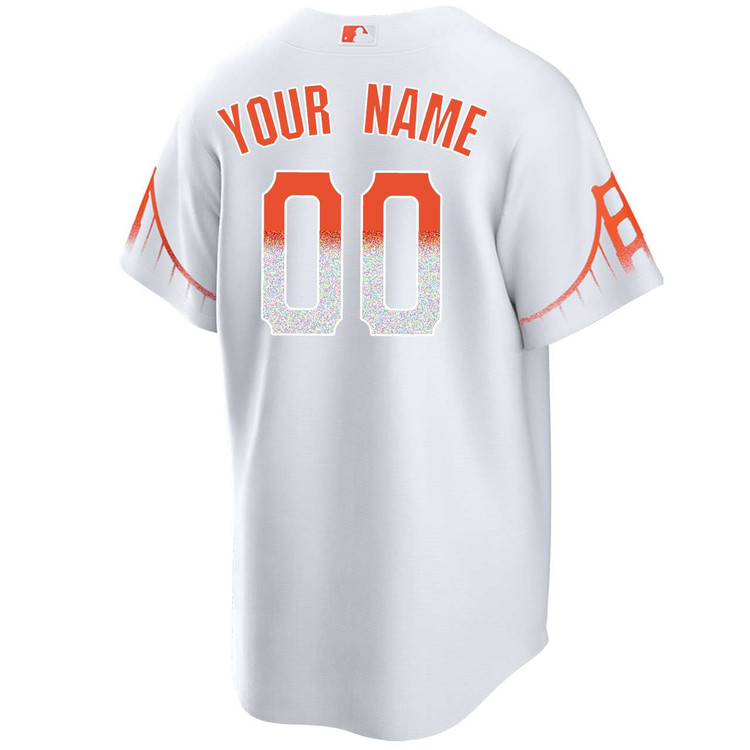 San Francisco Giants Personalized White City Connect Jersey by