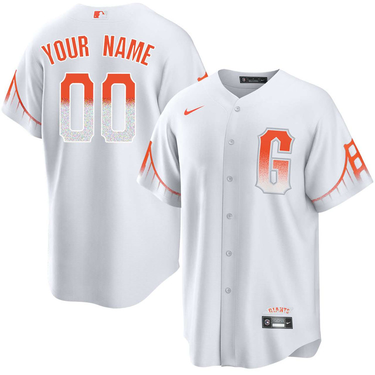 San Francisco Giants Personalized White City Connect Jersey by