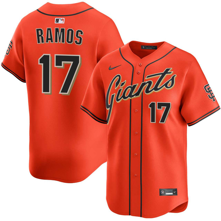 GIANTS OHTA 55 プロコレユニフォーム Heliot Ramos San Francisco Giants Alternate Orange Limited Jersey