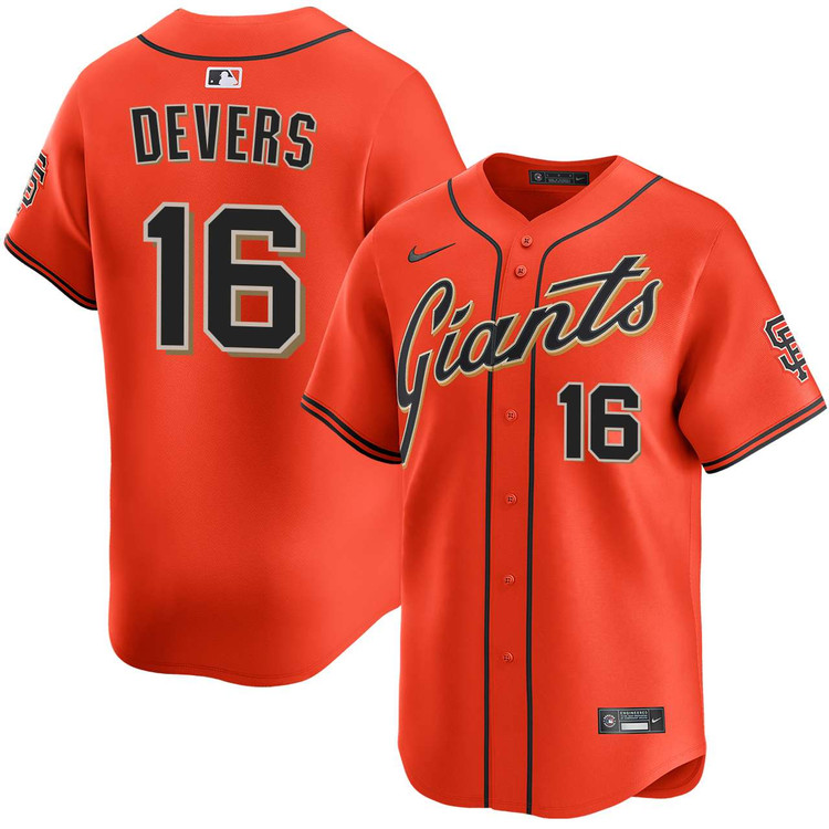 Rafael Devers San Francisco Giants Alternate Orange Limited Jersey