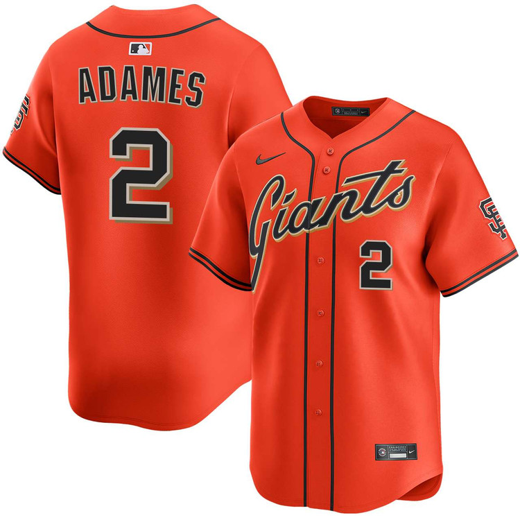 Willy Adames San Francisco Giants Alternate Orange Limited Jersey
