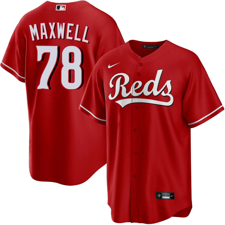 Zach Maxwell Cincinnati Reds Alternate Red Jersey by NIKE