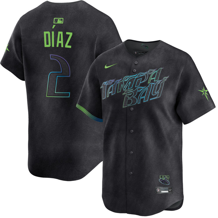 海外XL：タンパベイレイズ シティコネクト Rays City Connect Yandy Díaz Tampa Bay Rays City Connect Limited Jersey by NIKE